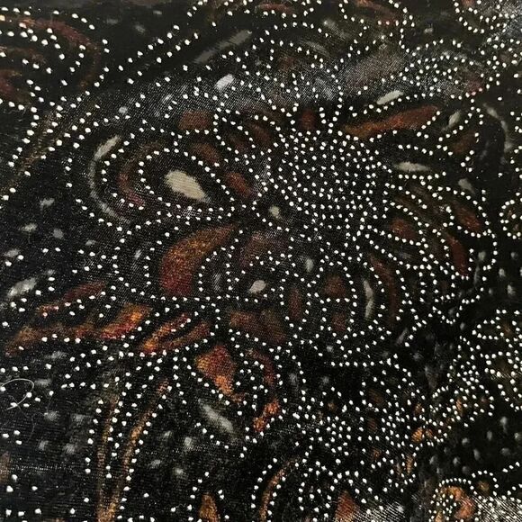 2 for $30 Velvet Floral Black Gypsy Bohemian  Fringe Scarf One Size #1240 - Picture 5 of 8